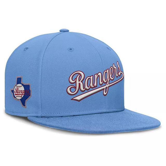 Mens Nike Blue Texas Rangers Cooperstown True Performance Fitted Hat Product Image