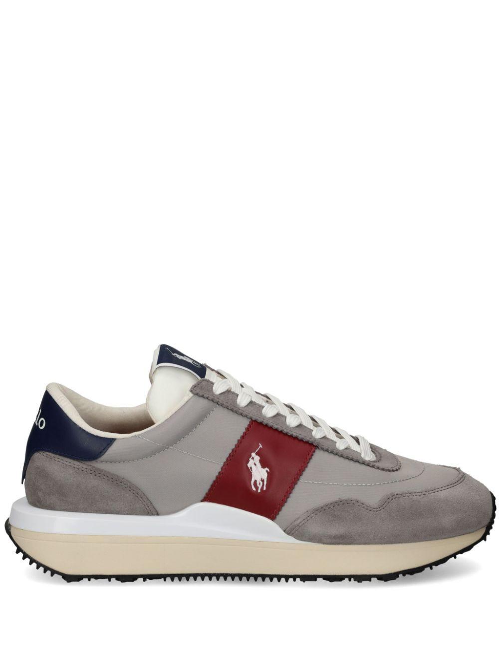 POLO RALPH LAUREN Men's Train 89 Suede-paneled Sneaker In Grey Multi Product Image