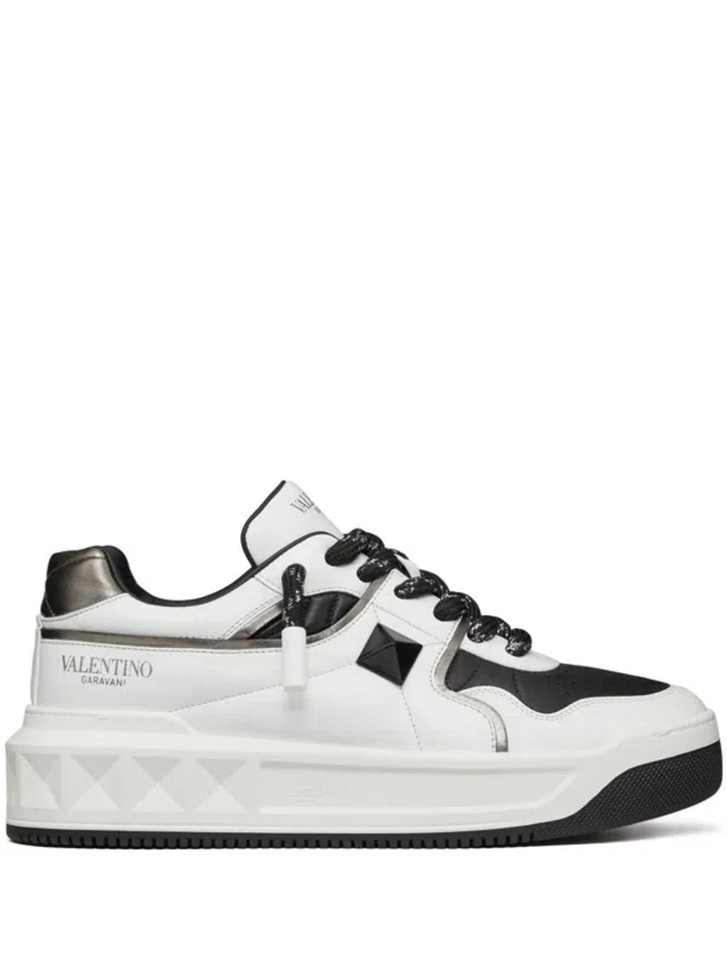 One Stud Xl Leather Sneakers In White Product Image