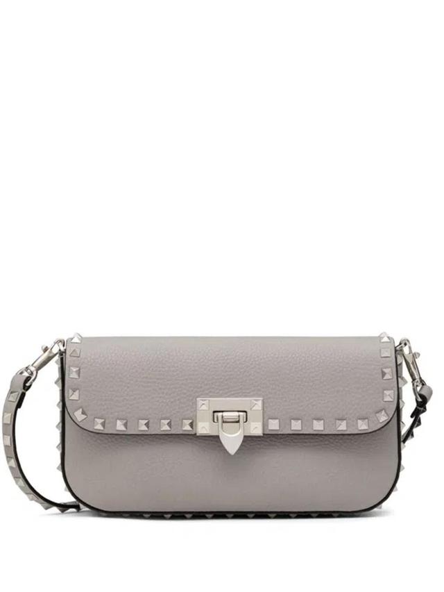 VALENTINO GARAVANI Rockstud Shoulder Bag In Dovegrey Product Image