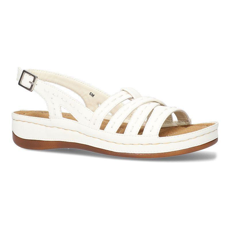 Easy Street Kehlani Womens Slingback Sandals White Product Image