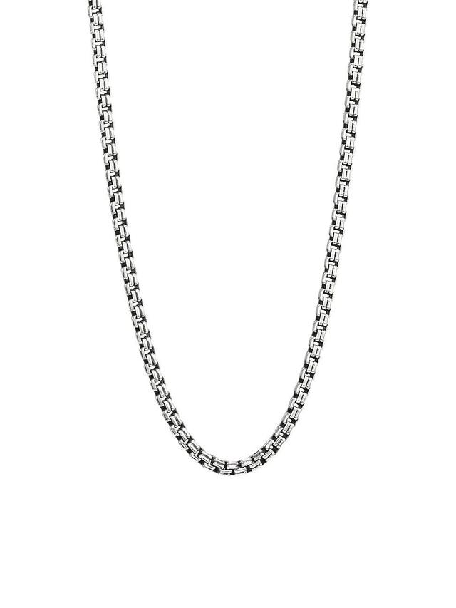 Mens The Chain Collection Sterling Silver Small Double Box Chain Necklace Product Image