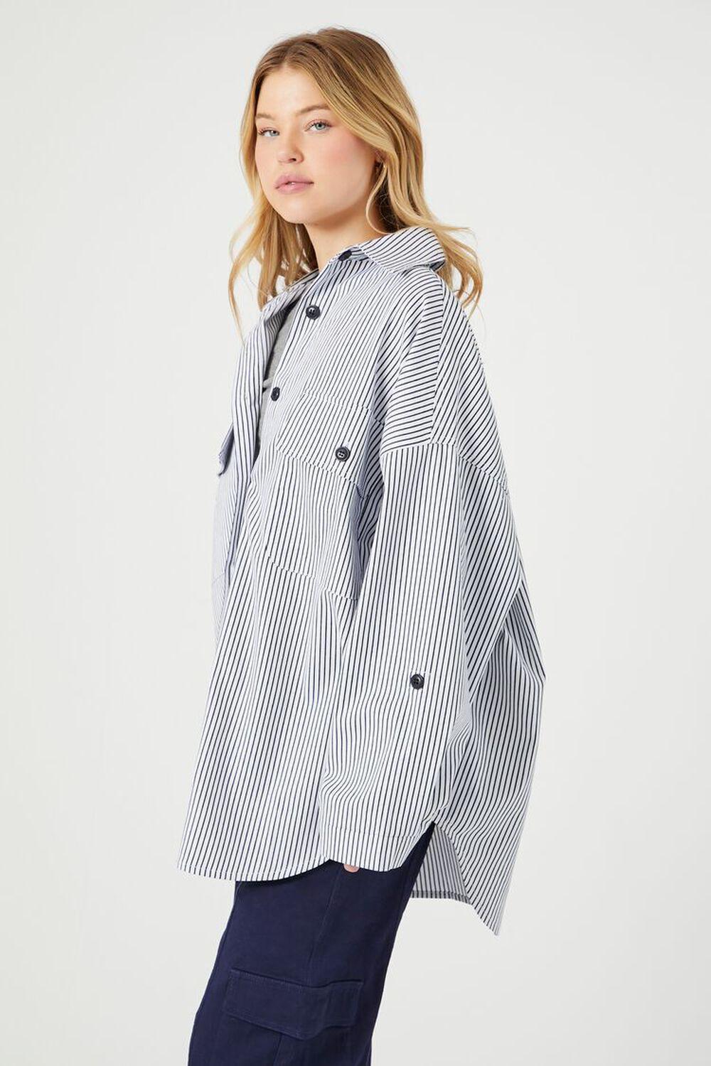 Oversized Pinstripe Shirt | Forever 21 Product Image