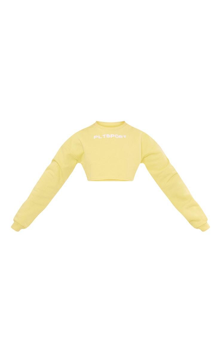 PLT SPORT Lemon Cropped Sweater Product Image