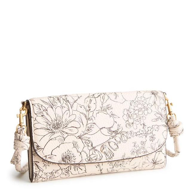 Vera Bradley Wildwood Wallet Crossbody Women in Bloom Cottage Cream White Product Image