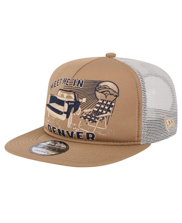 Mens New Era Tan Denver Broncos Meet Me 9FIFTY Snapback Hat Product Image