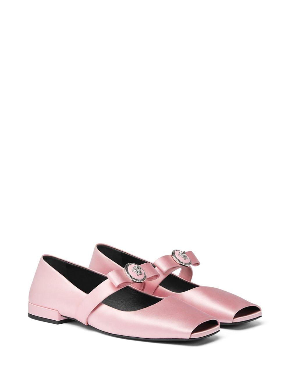 Gianni Ribbon Ballerina Shoes In Light Pink Product Image