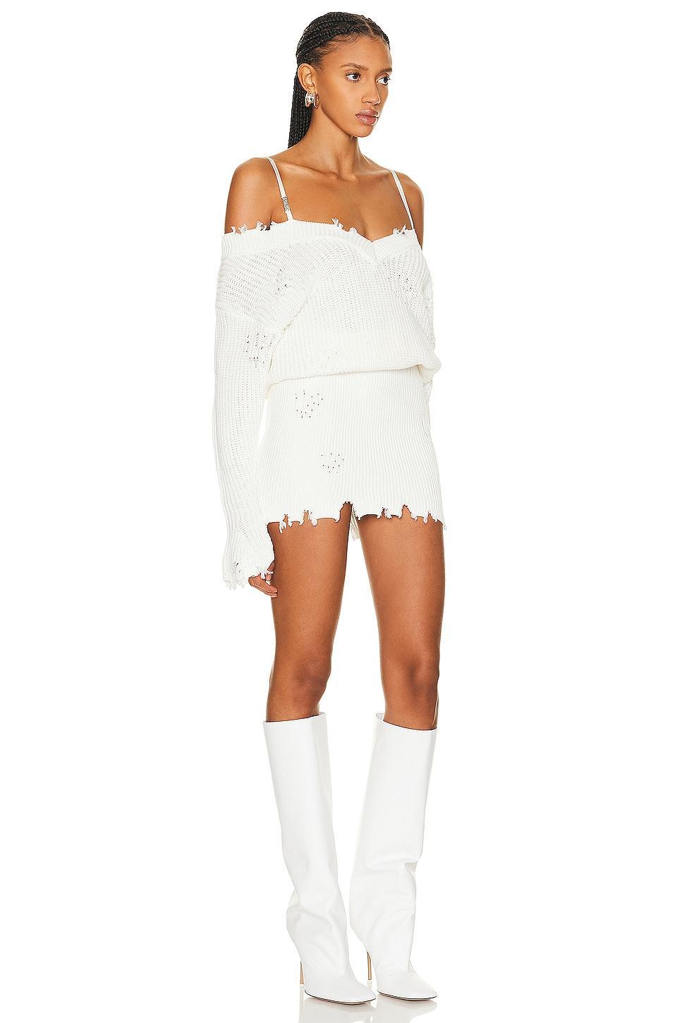 SER.O.YA Maude Dress in White. Size S. Product Image