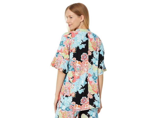 N by Natori Geisha Garden - Cozy Knit PJ Set Multi) Women's Pajama Sets Product Image