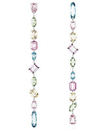 Swarovski Gema Mismatched Linear Drop Earrings Product Image