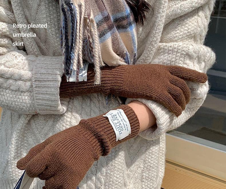 Plain Knit Gloves Product Image