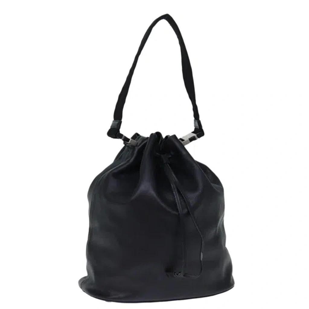 Black Leather Shoulder Bag () product image