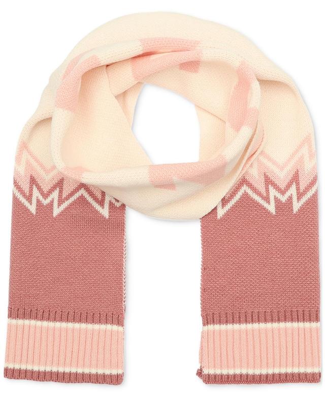 Hunter Womens Fair Isle Ribbed-Trim Scarf Product Image