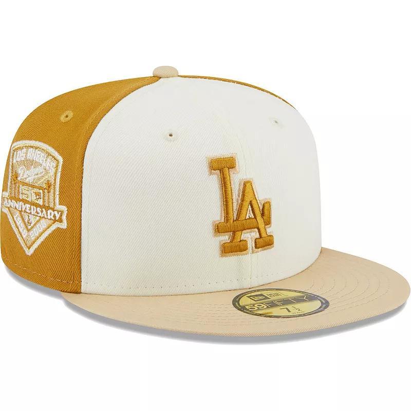 Mens New Era Cream/Gold Los Angeles Dodgers Chrome Anniversary 59FIFTY Fitted Hat Product Image