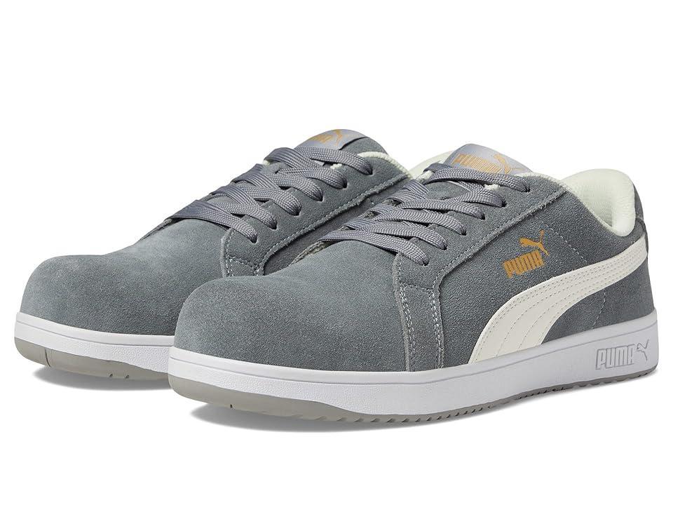 PUMA Safety Iconic Suede Low ASTM SD (Grey/White) Men's Shoes Product Image