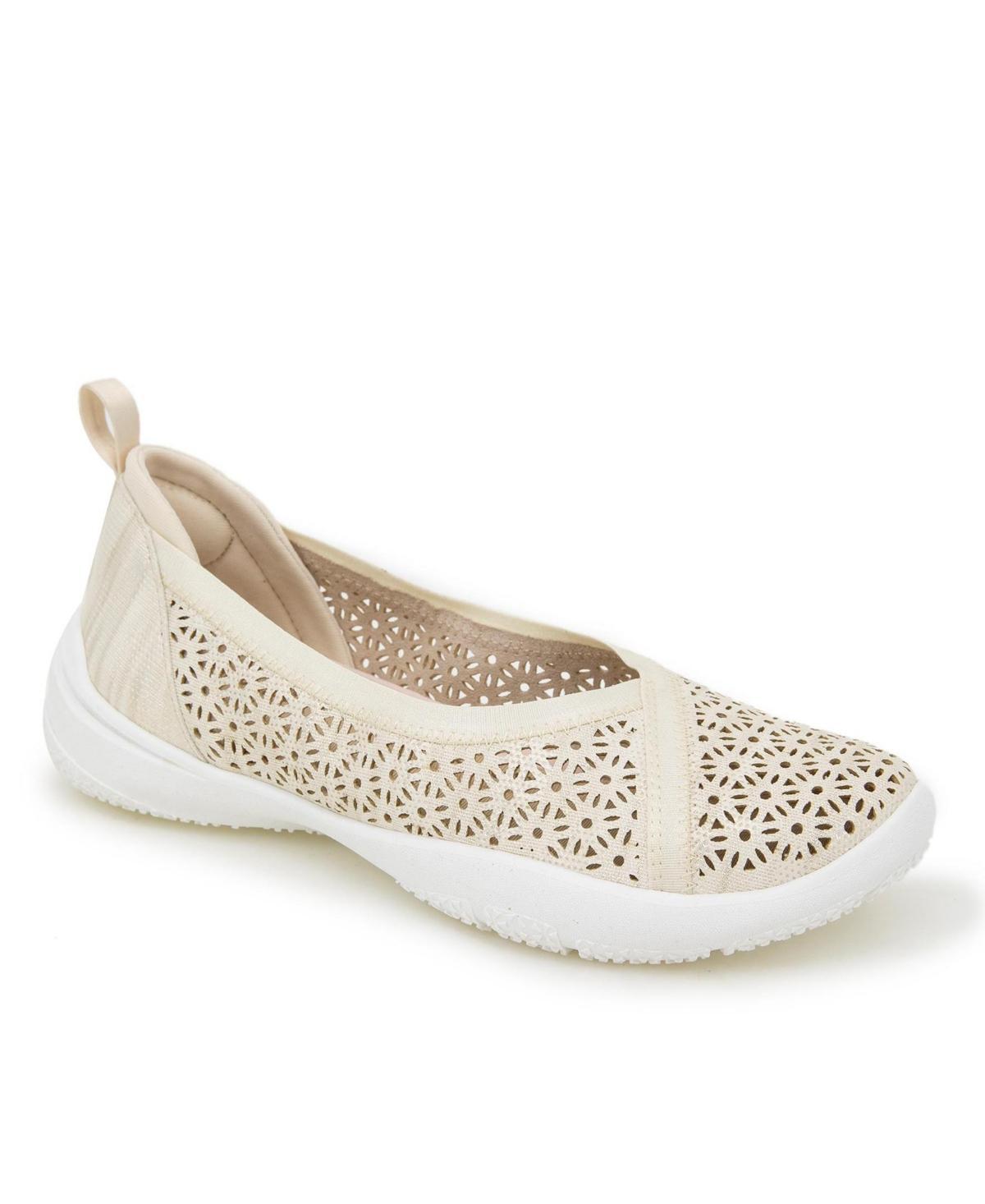 Jbu Womens Emma Perforated Pattern Slip-On Flat Shoe Product Image