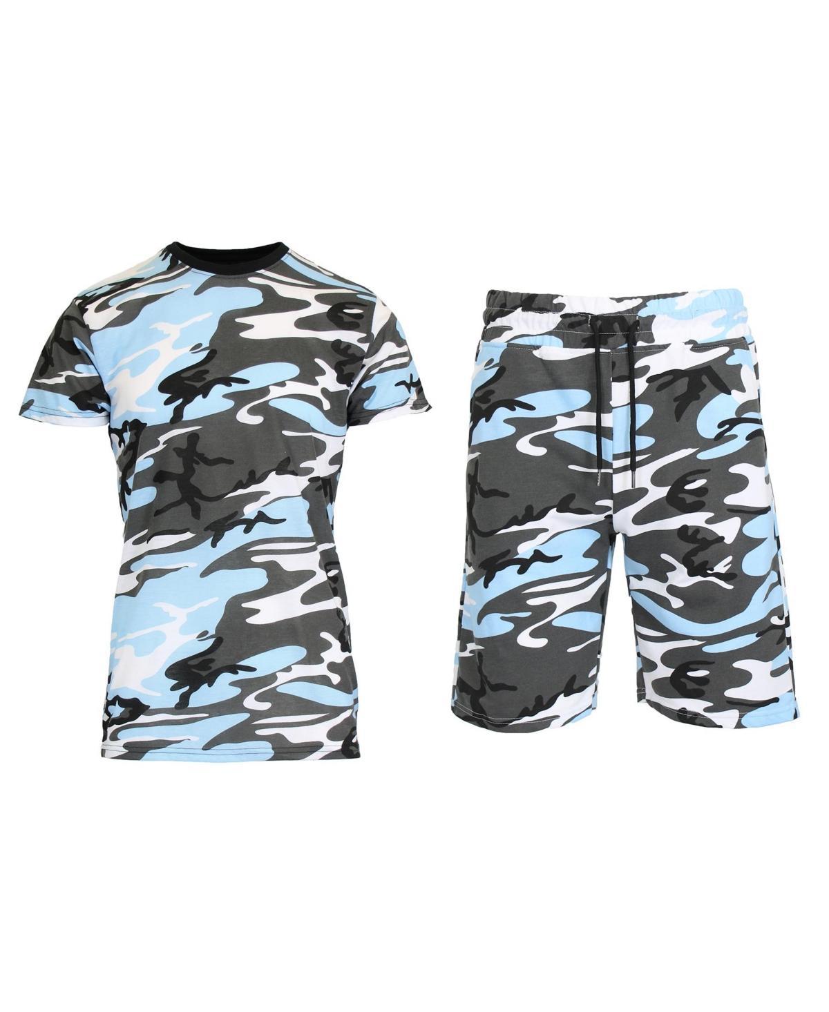 Galaxy By Harvic Mens Camo Short Sleeve T-shirt and Shorts, 2-Piece Set Product Image