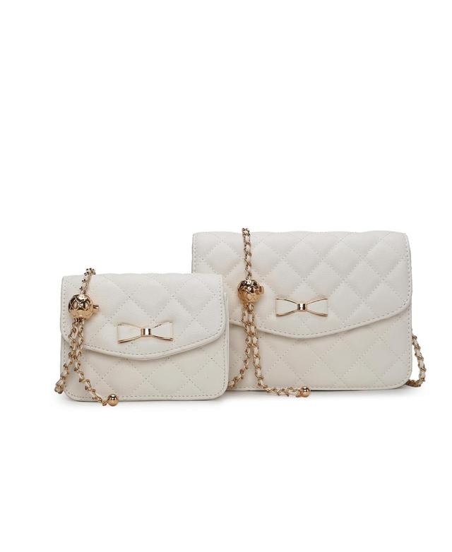 Mkf Collection Blossom Quilted Women s Shoulder Bag with a Mini Bag set by Mia K Product Image