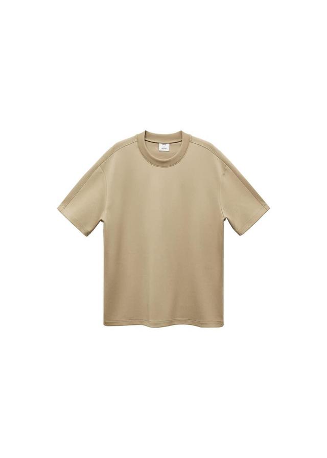 MANGO MAN - Relaxed fit stretch fabric T-shirt khakiMen Product Image