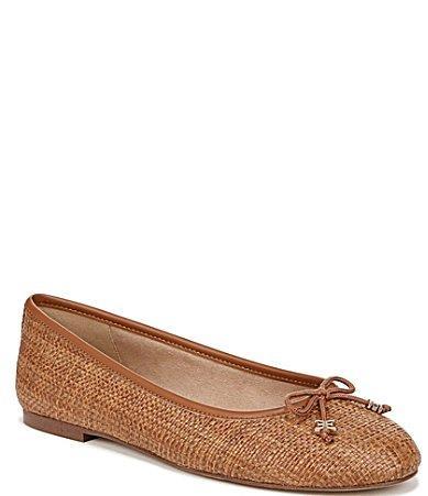 Sam Edelman Felicia Luxe Raffia Bow Detail Ballet Flats Product Image