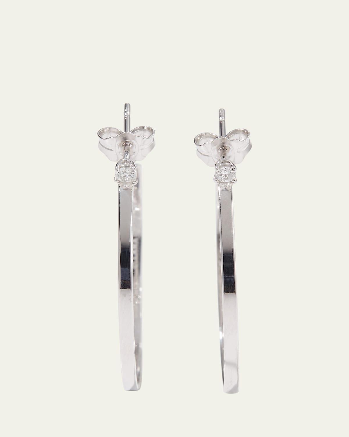 14k Diamond Sunrise Hoop Earrings Product Image