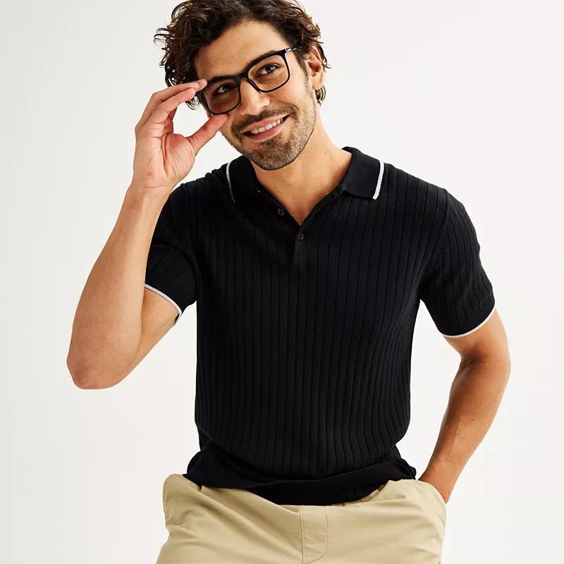 Mens Sonoma Goods For Life Tipped Sweater Polo Product Image