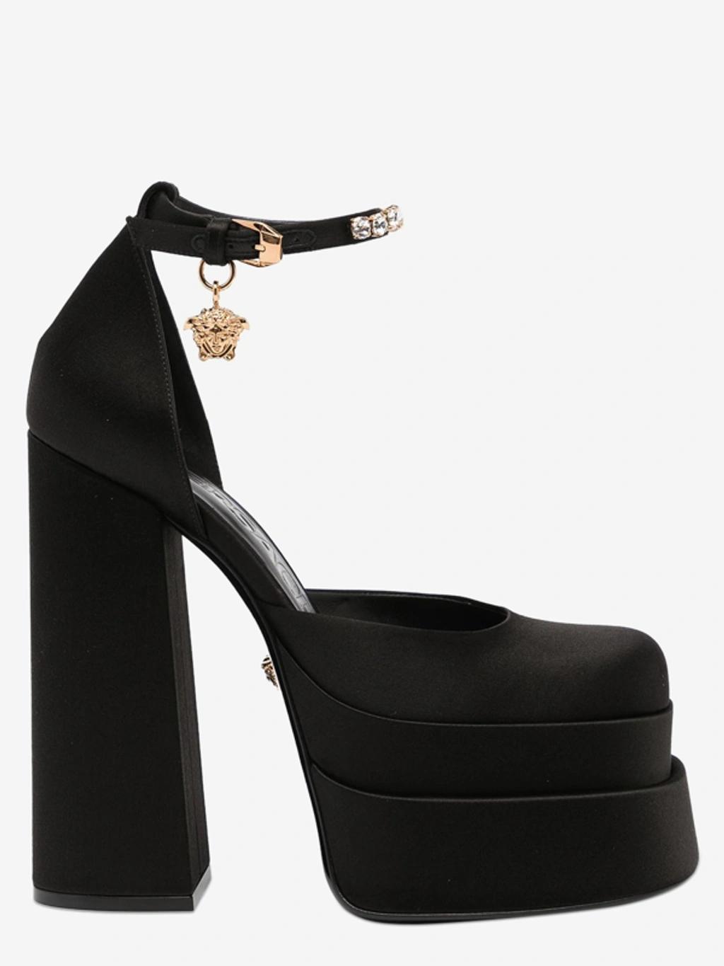 Patent Leather Platform Pumps In Black Product Image