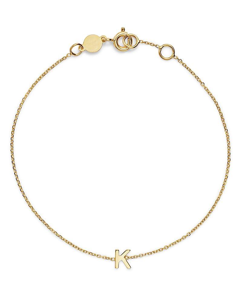 Moon & Meadow 14K Yellow Gold Initial Chain Bracelet Product Image