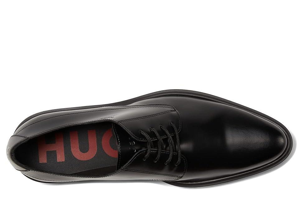 HUGO Kerr Smooth Leather Derby Shoes (Black Midnight) Men's Shoes Product Image