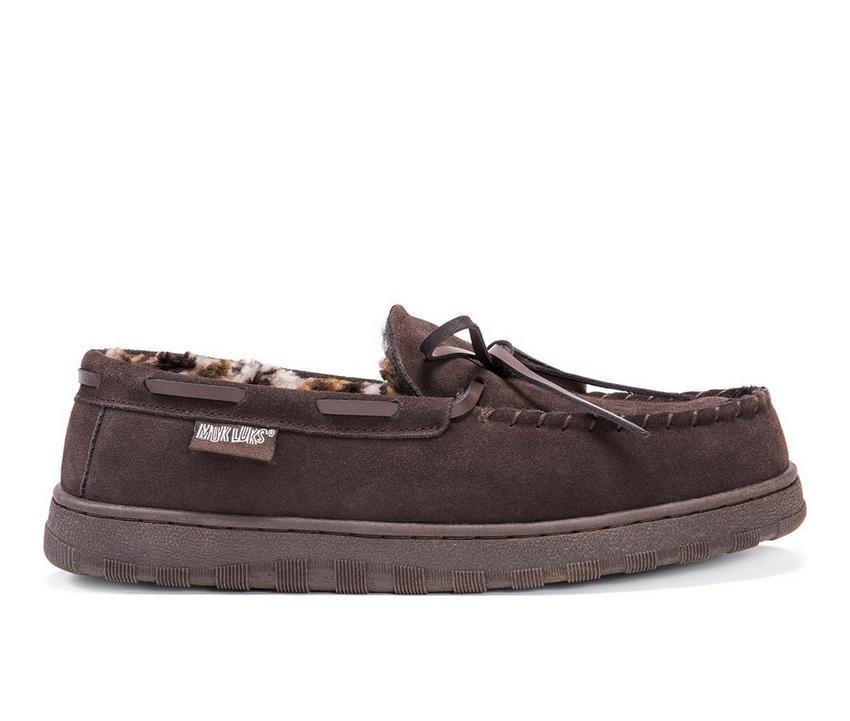 MUK LUKS Men's Paul Printed Berber Suede Moccasins Product Image