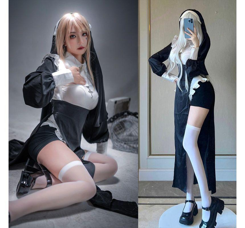 Nun Lingerie Costume / Long Full Wig / Set Product Image