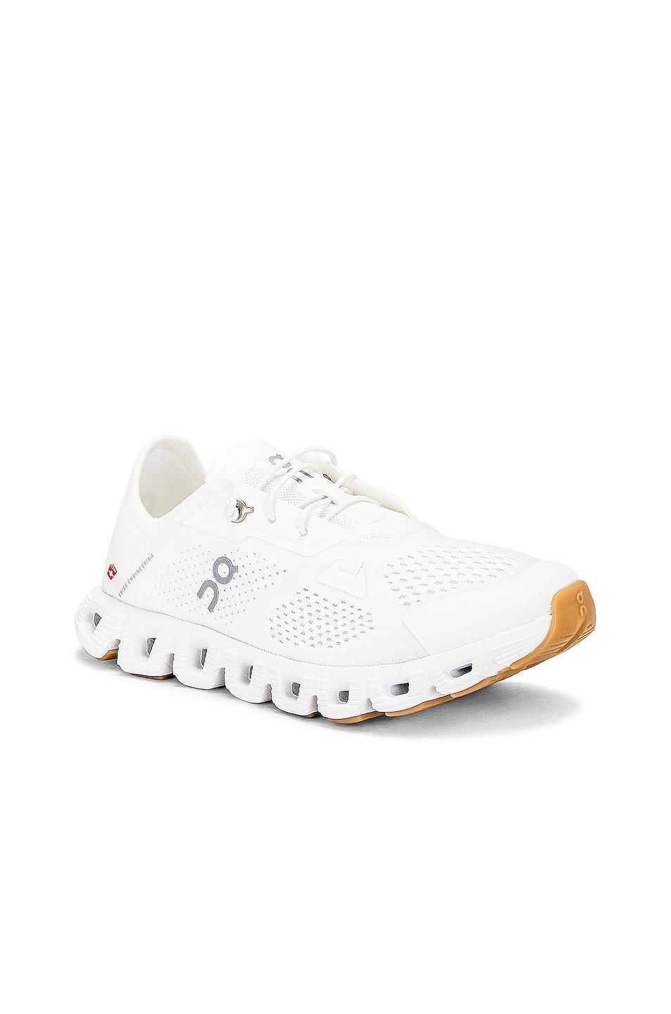 On Cloud 5 Coast Sneaker in White Product Image