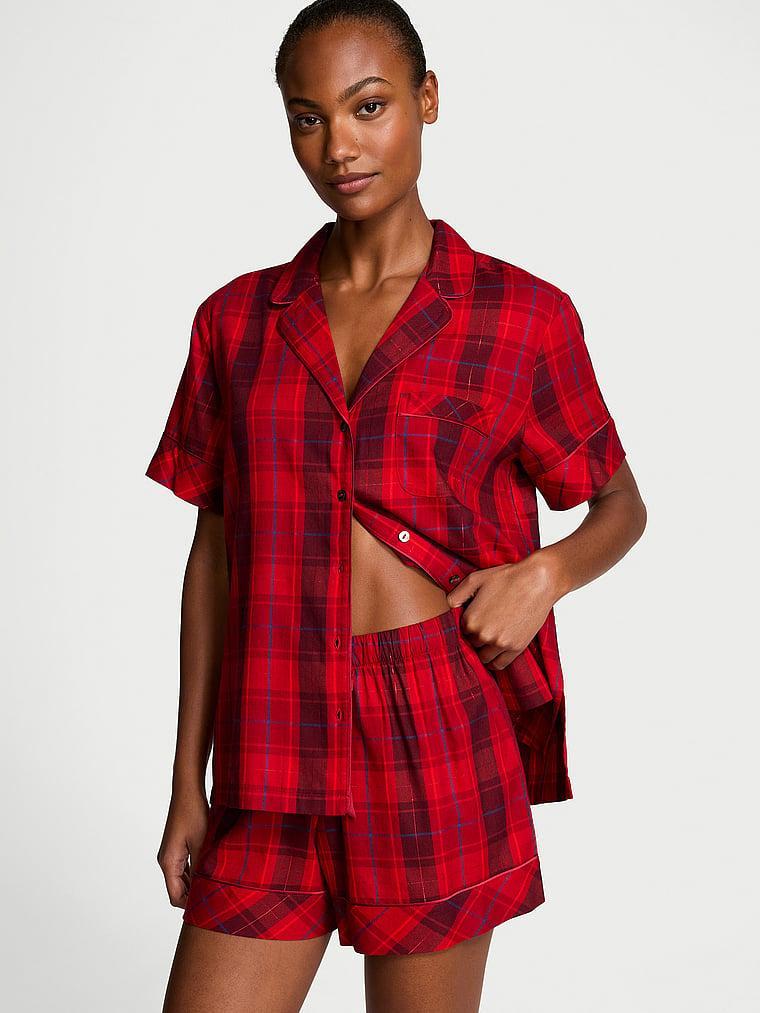 Flannel Short Pajama Set Product Image