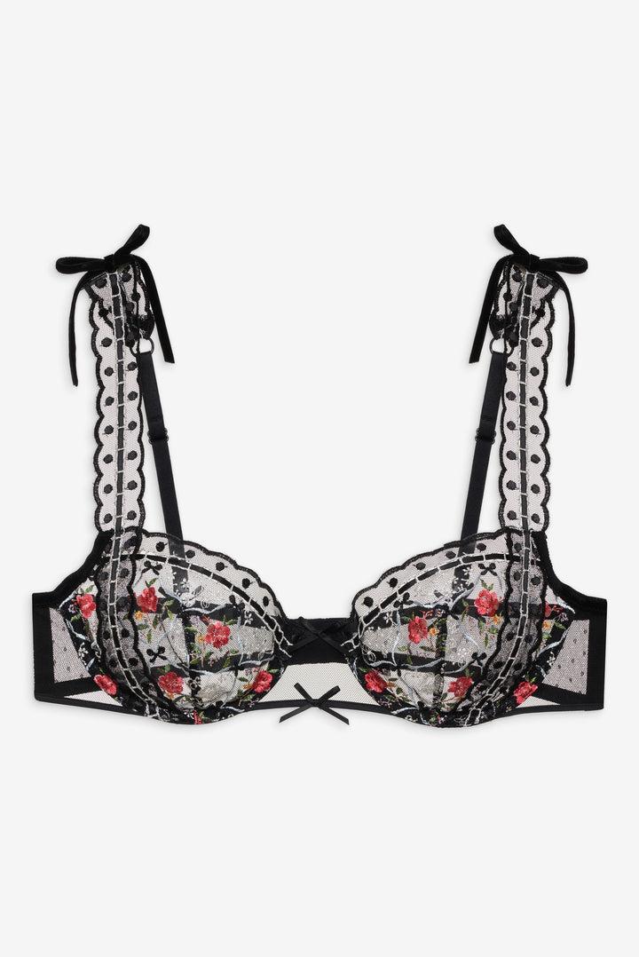 Loretta Underwire Bra — Black Product Image