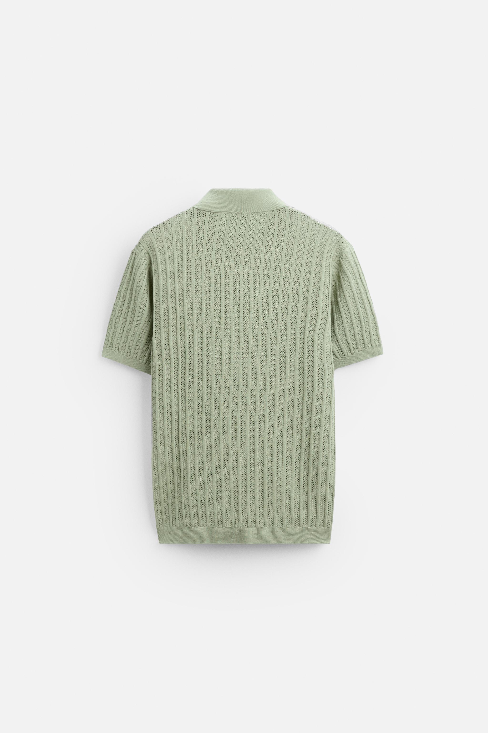 COTTON - LINEN BLEND KNIT POLO Product Image