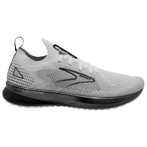 Brooks Womens Levitate Stealthfit 5 - Running Shoes White/Gray/Black Product Image