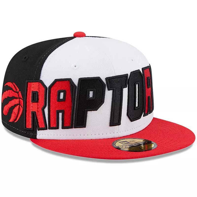 Mens New Era /Red Toronto Raptors Back Half 9FIFTY Fitted Hat Product Image