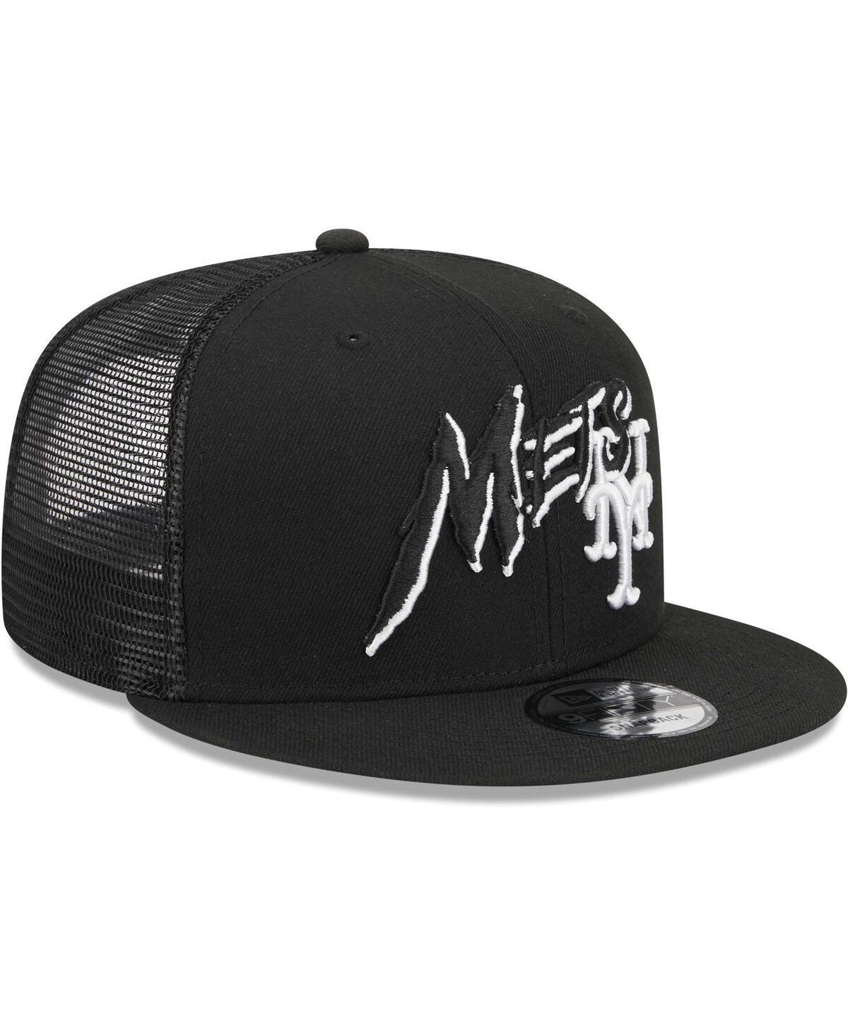 Mens New Era Black New York Mets Street Trucker 9FIFTY Snapback Hat Product Image