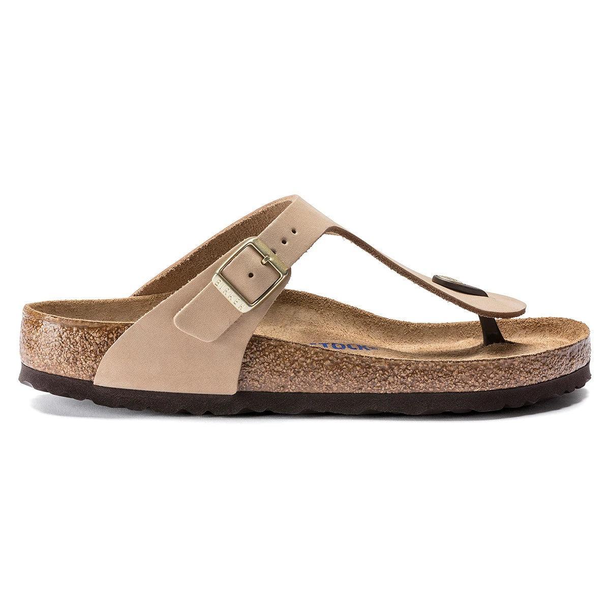 Birkenstock Women's Gizeh Soft Footbed Nubuck Sandals Female Product Image