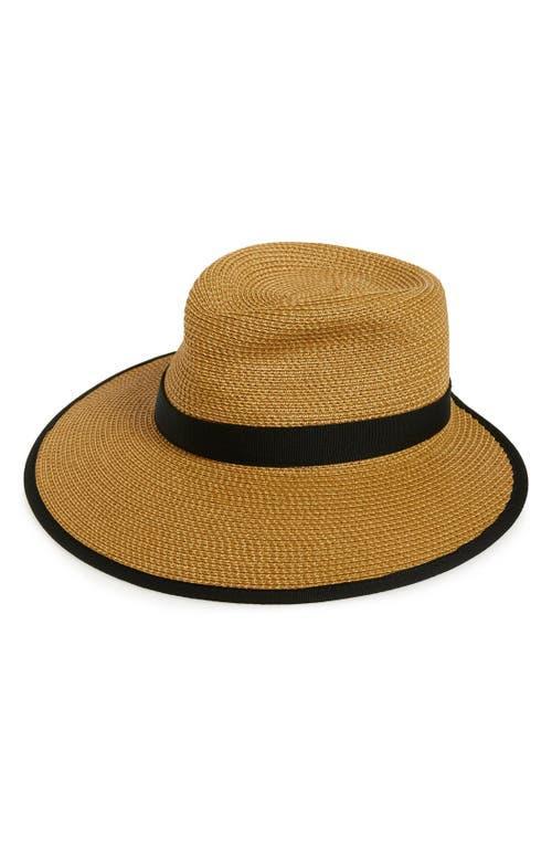 Eric Javits Sun Crest Packable Hybrid Straw Fedora Visor Product Image