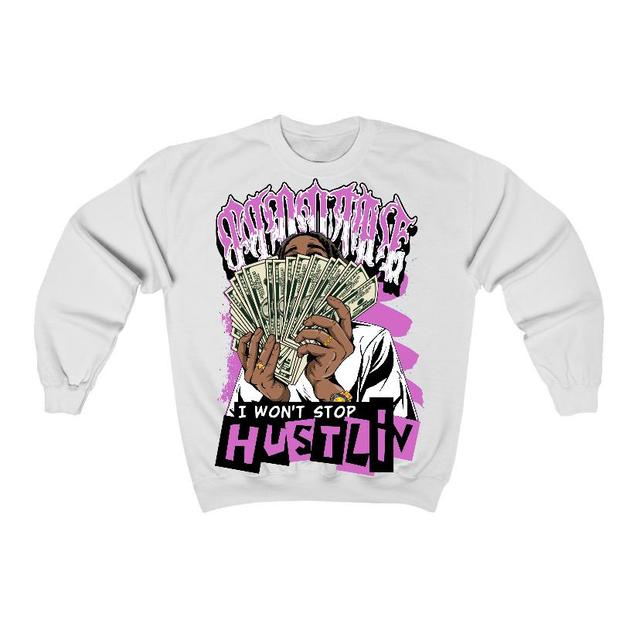 Hyper Violet 4s Flontae Sweatshirt Hustlin Graphic Product Image