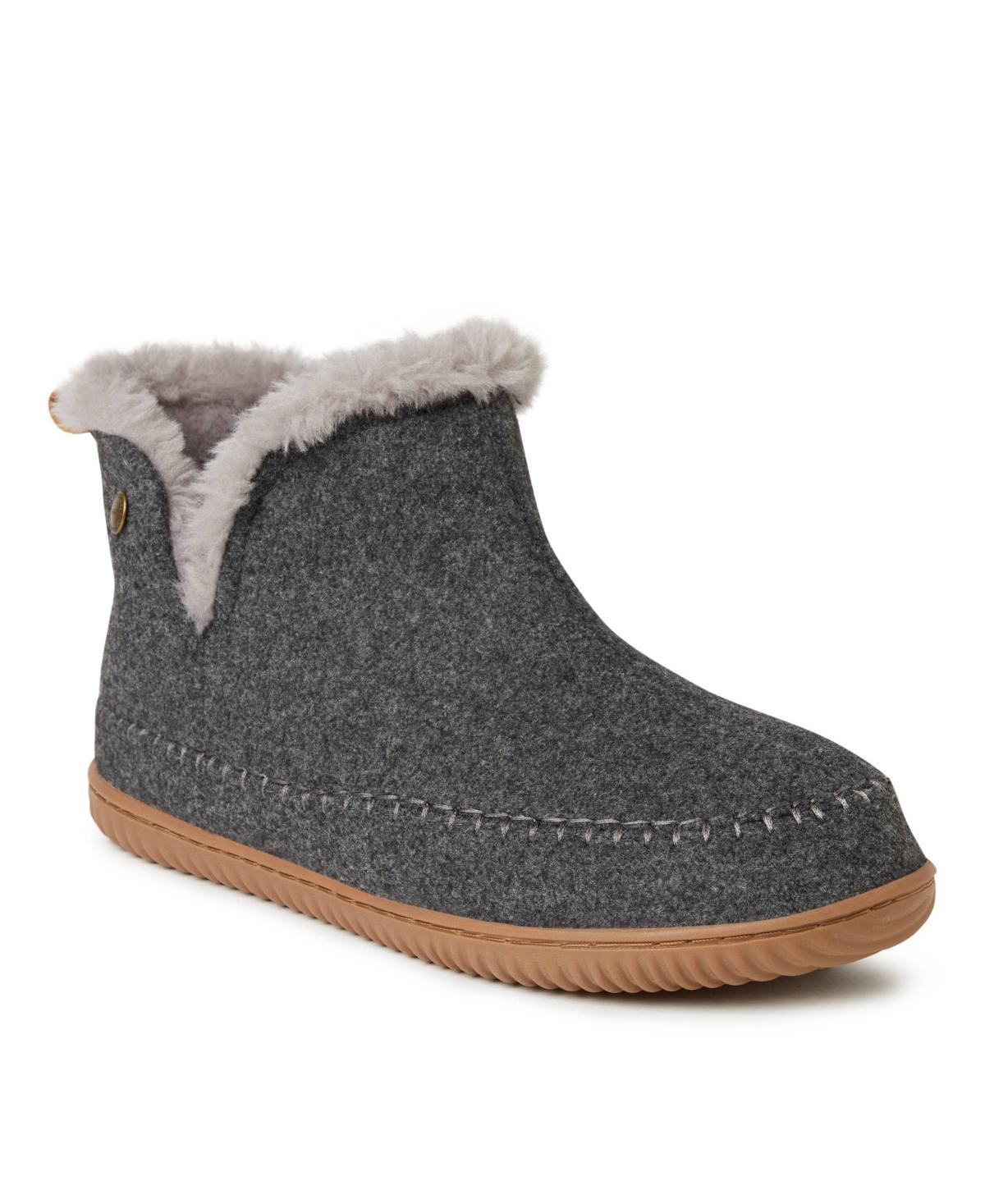 Dearfoams Alpine Brixen Mens Bootie Slippers Grey Product Image