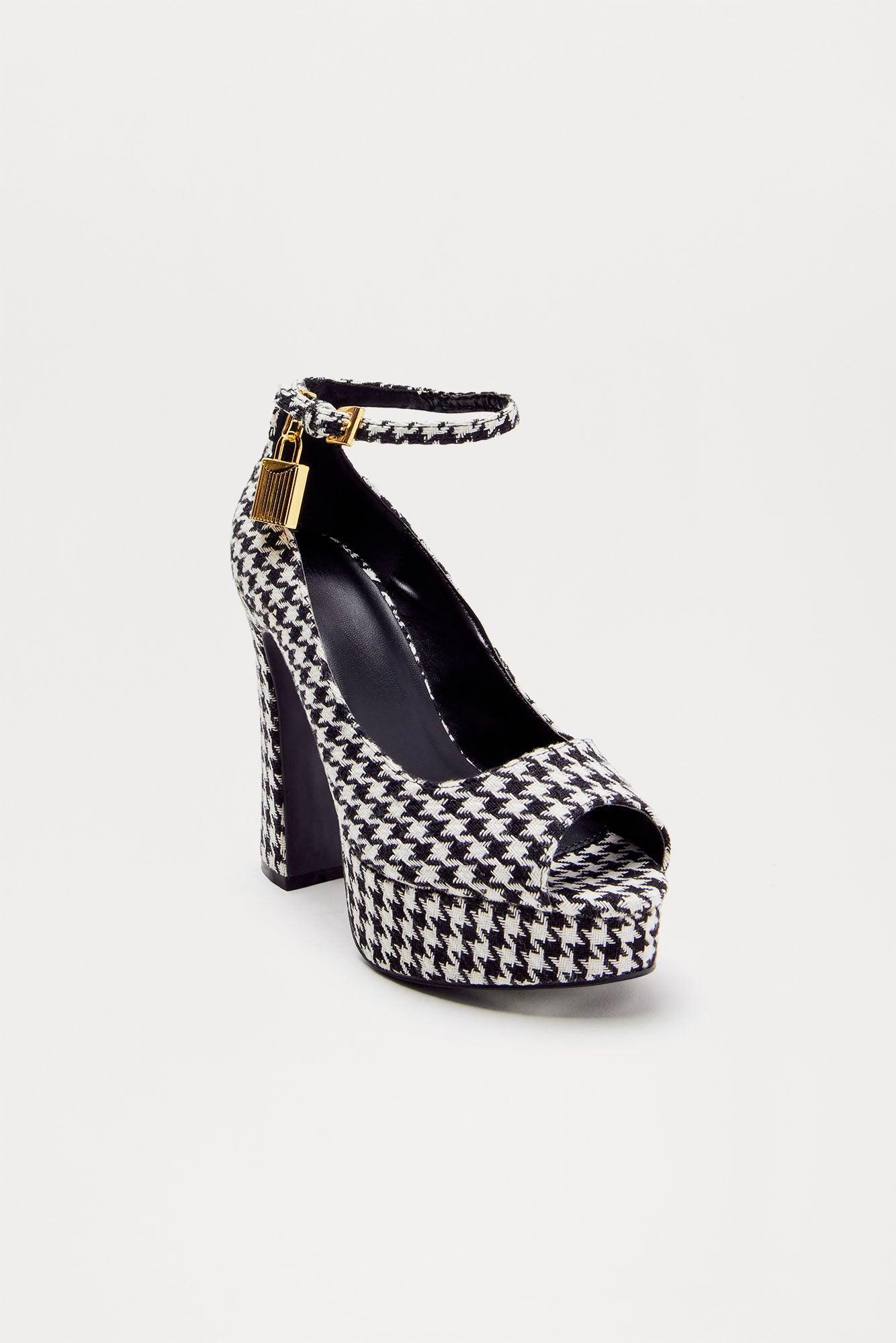 Rye Platform Pumps - Black/White Product Image