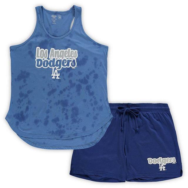 Womens Concepts Sport Royal Los Angeles Dodgers Plus Size Cloud Tank Top & Shorts Sleep Set Product Image