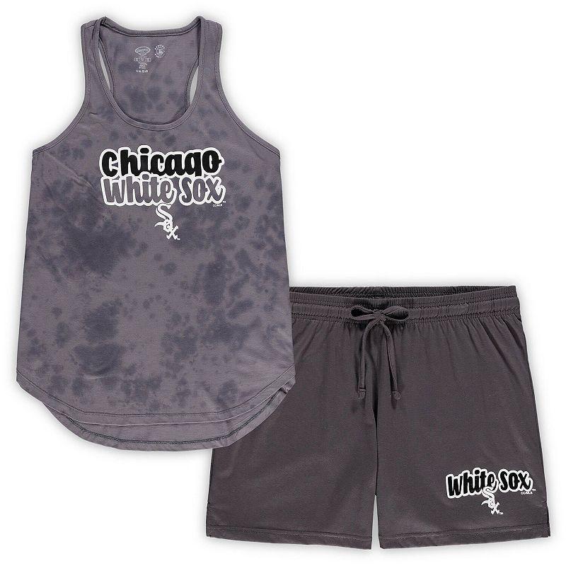 Womens Concepts Sport Charcoal Chicago White Sox Plus Size Cloud Tank Top & Shorts Sleep Set Product Image