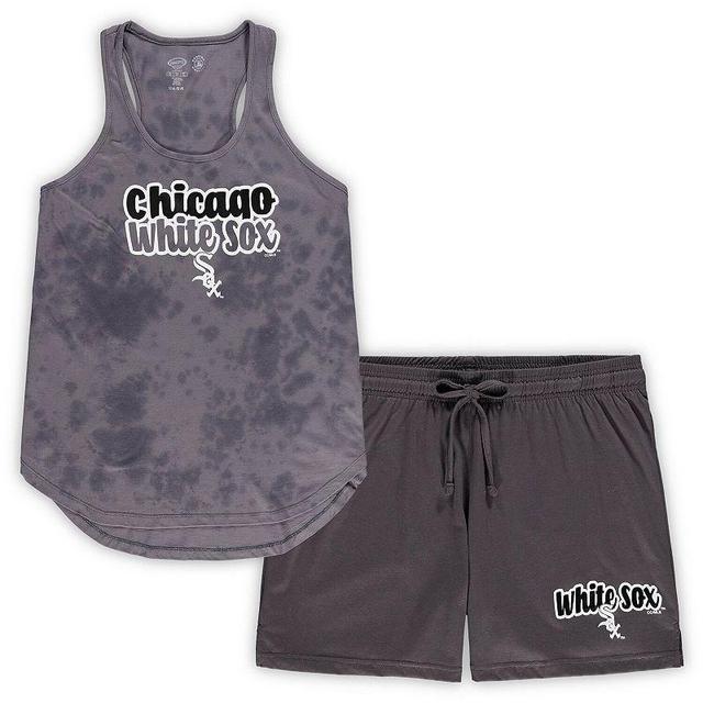 Womens Concepts Sport Charcoal Chicago Cubs Plus Size Cloud Tank Top & Shorts Sleep Set Product Image