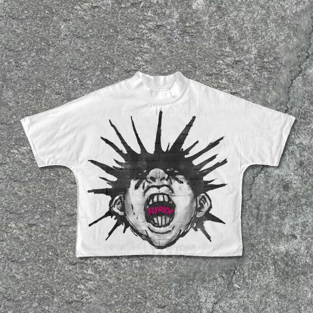 Emotion Boys Big Face Graphic Cropped T-Shirt Product Image