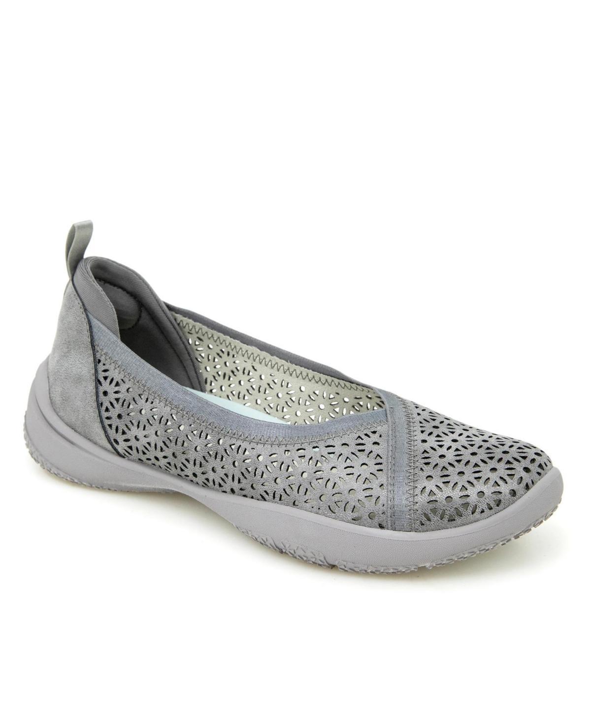 Jbu Womens Emma Perforated Pattern Slip-On Flat Shoe Product Image