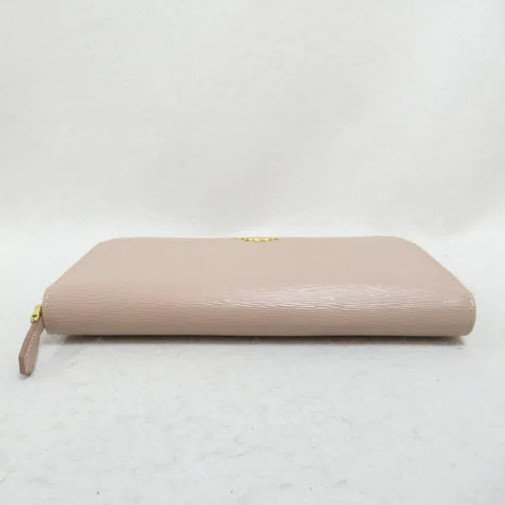 Saffiano Beige Leather Wallet  () Product Image