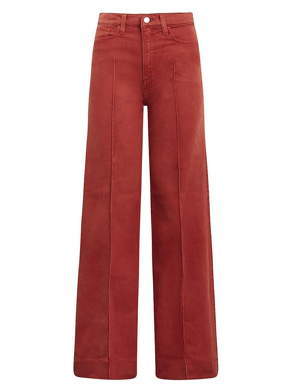 Womens The Mia Pintuck High-Rise Wide-Leg Jeans Product Image